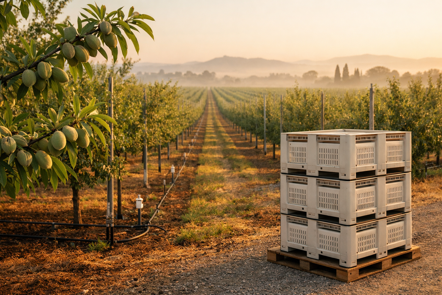 Dentro il più grande mandorleto moderno dell’Italia centrale e ciò che segnala per le future forniture