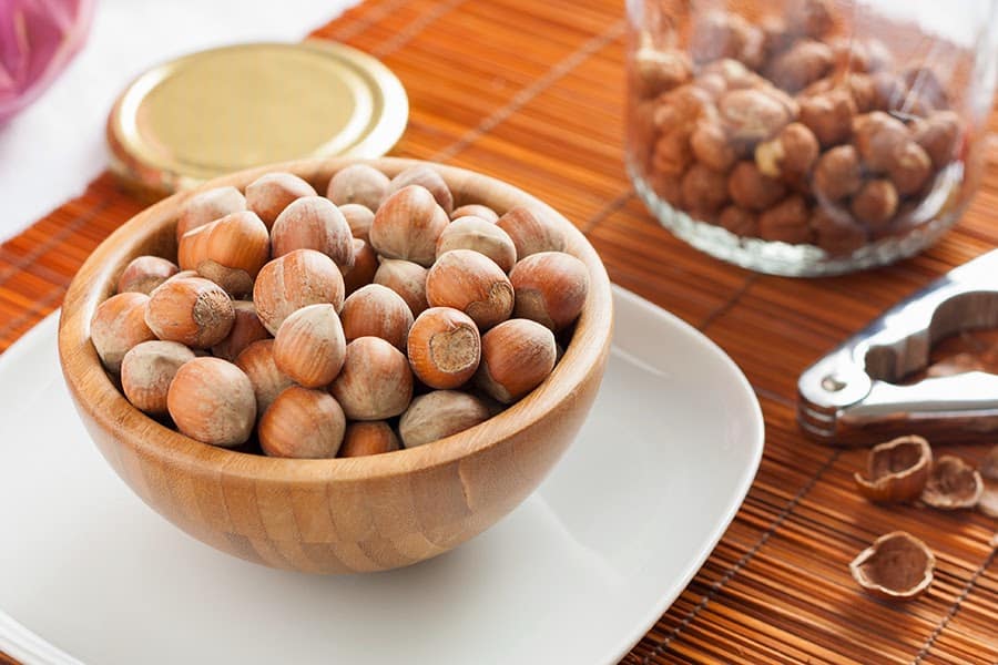 nocciole pronte per il consumo