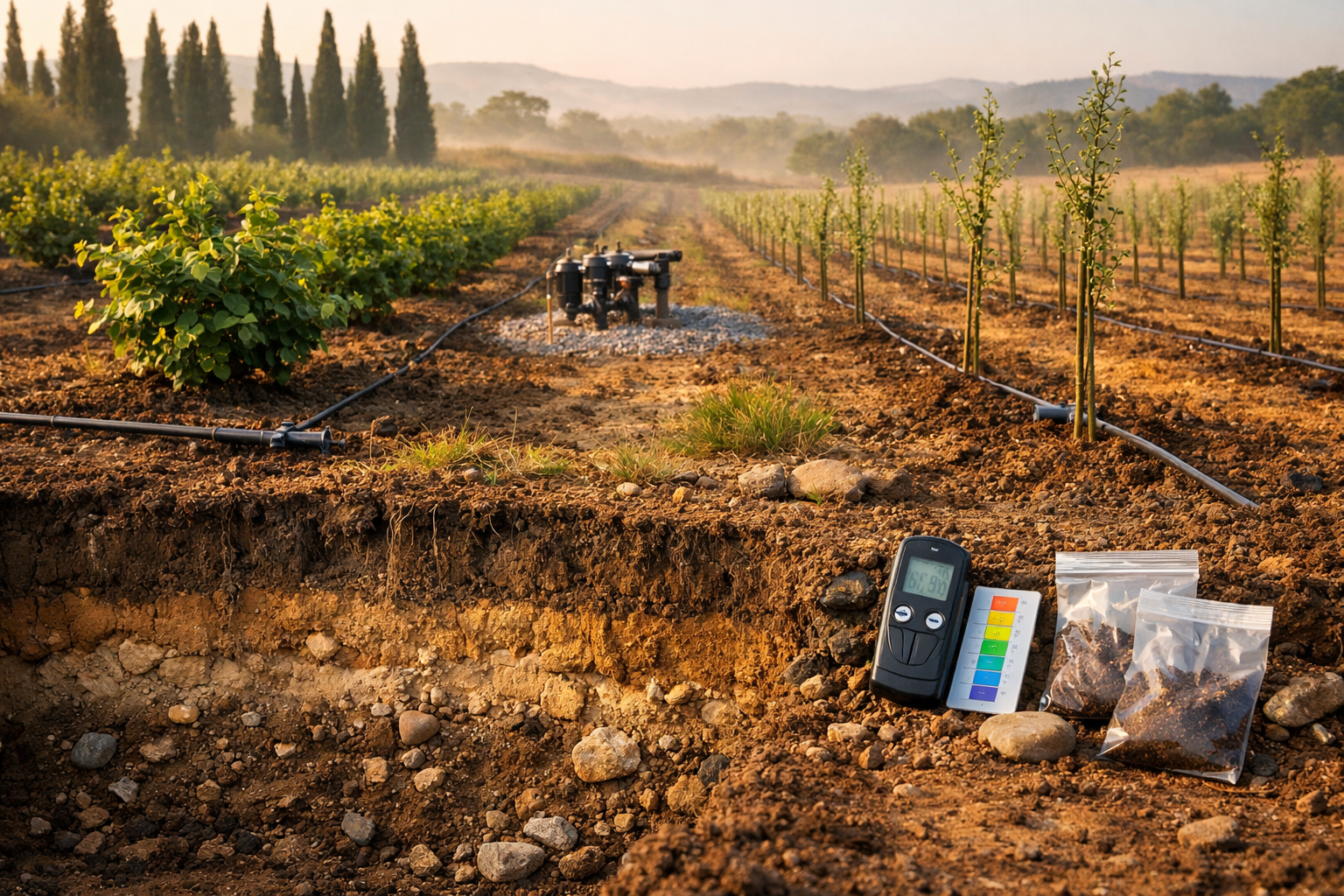 Agricultural Production of Hazelnuts and Almonds: How to Set Up a Profitable and Sustainable Orchard from Site Selection to Water Management