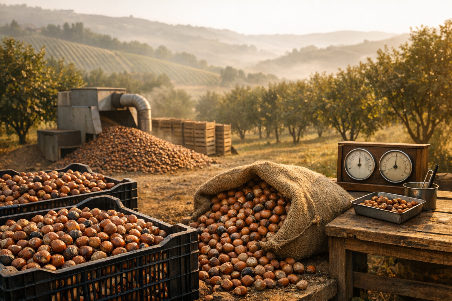 Italy’s Early 2026 Hazelnut Harvest in Piedmont: Drying Bottlenecks, Moisture Risk, and What Price Demands Mean for Contracts