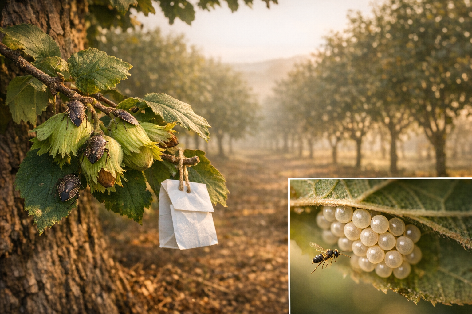 Releasing Parasitoid Wasps Against Brown Marmorated Stink Bug in Hazelnuts: What the Viterbo Trial Signals for IPM and Low-Residue Production